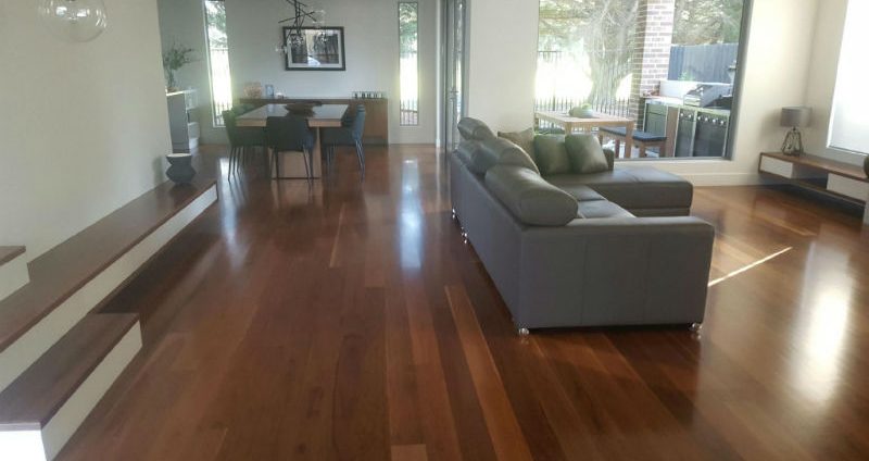 New Spotted Gum flooring installed in a Portsea home